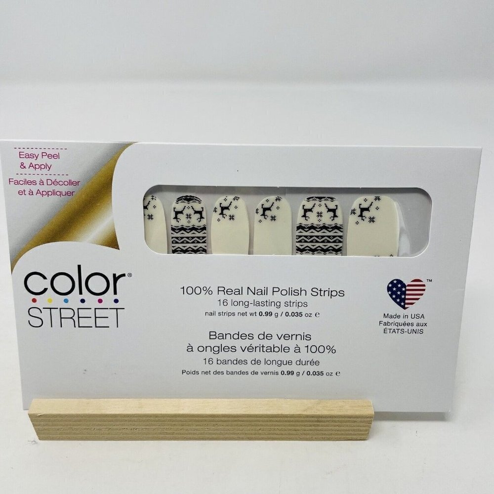 Color Street 100%‎ Real Nail Polish Strips A Dashing Time Clear Overlay Holiday